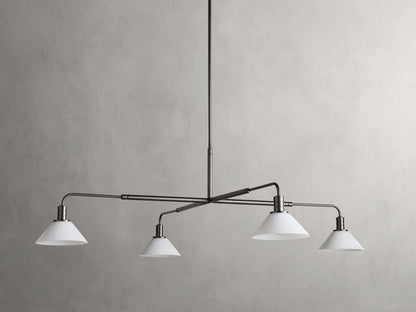 Clear Cone Industrial Ring Chandelier