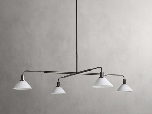 Clear Cone Industrial Ring Chandelier