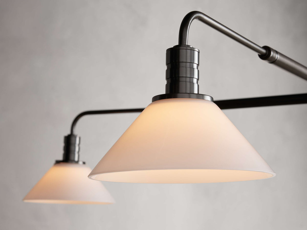 Clear Cone Industrial Ring Chandelier