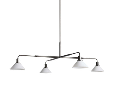 Clear Cone Industrial Ring Chandelier