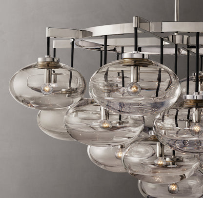 Clear Globe Cascade Chandelier