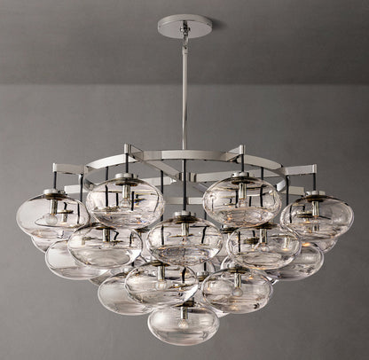Clear Globe Cascade Chandelier