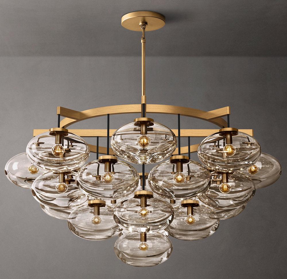 Clear Globe Cascade Chandelier