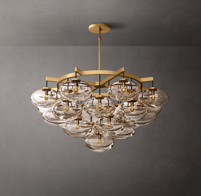 Clear Globe Cascade Chandelier