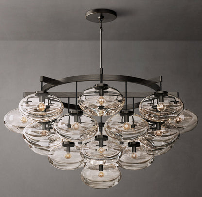 Clear Globe Cascade Chandelier