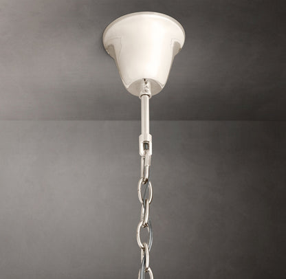 Compact Deco Prism Crown Chandelier