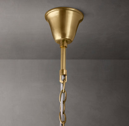 Compact Deco Prism Crown Chandelier