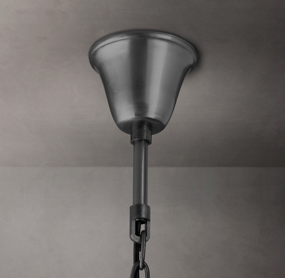 Compact Deco Prism Crown Chandelier