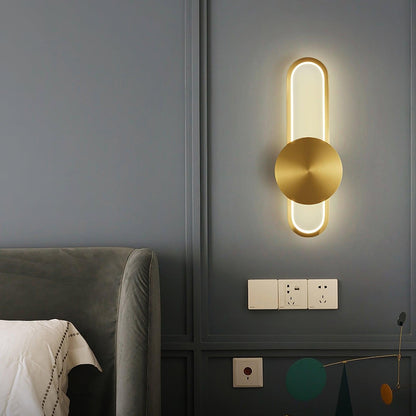 Ellara Brass Arc Wall Light