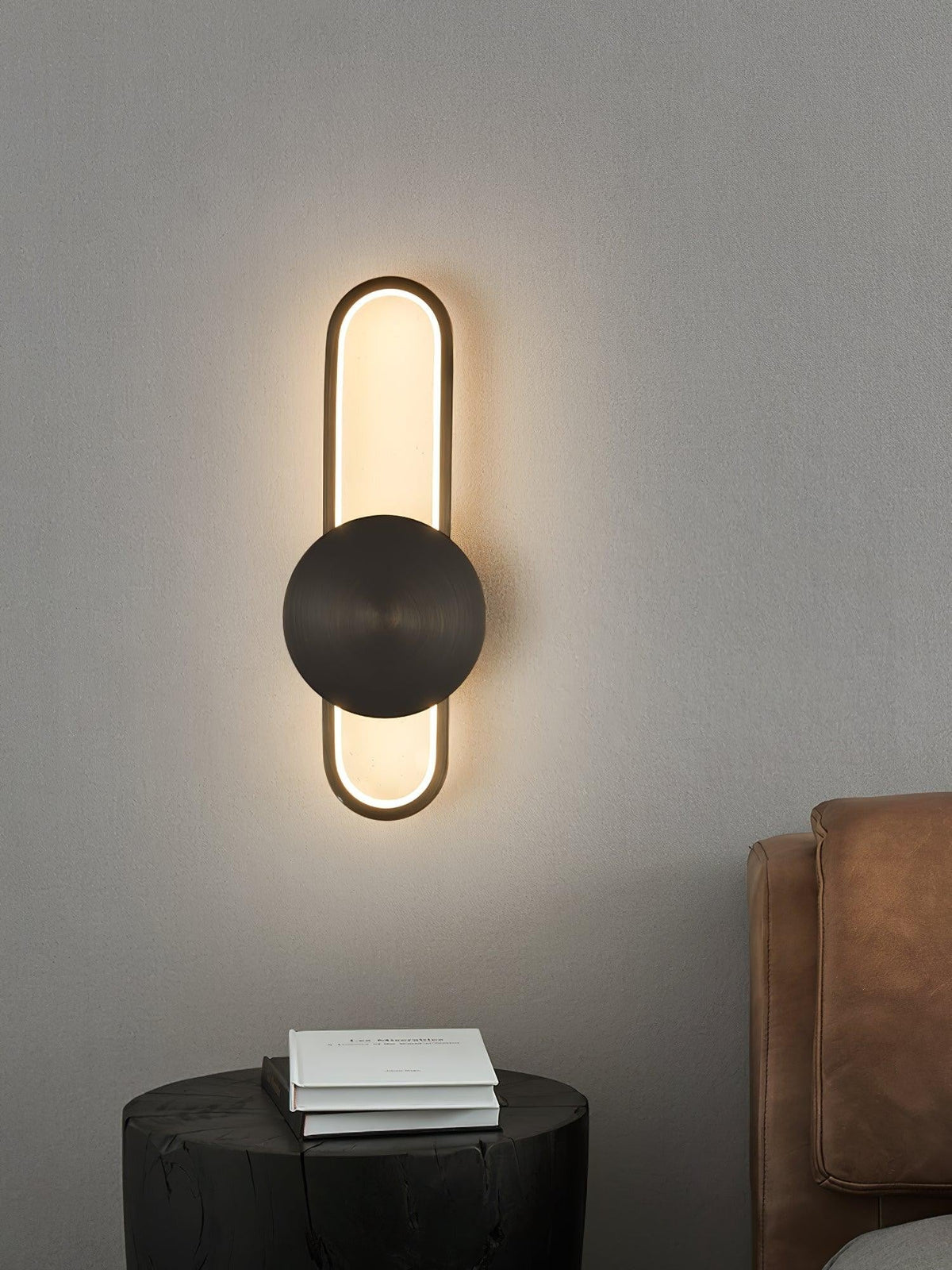 Ellara Brass Arc Wall Light