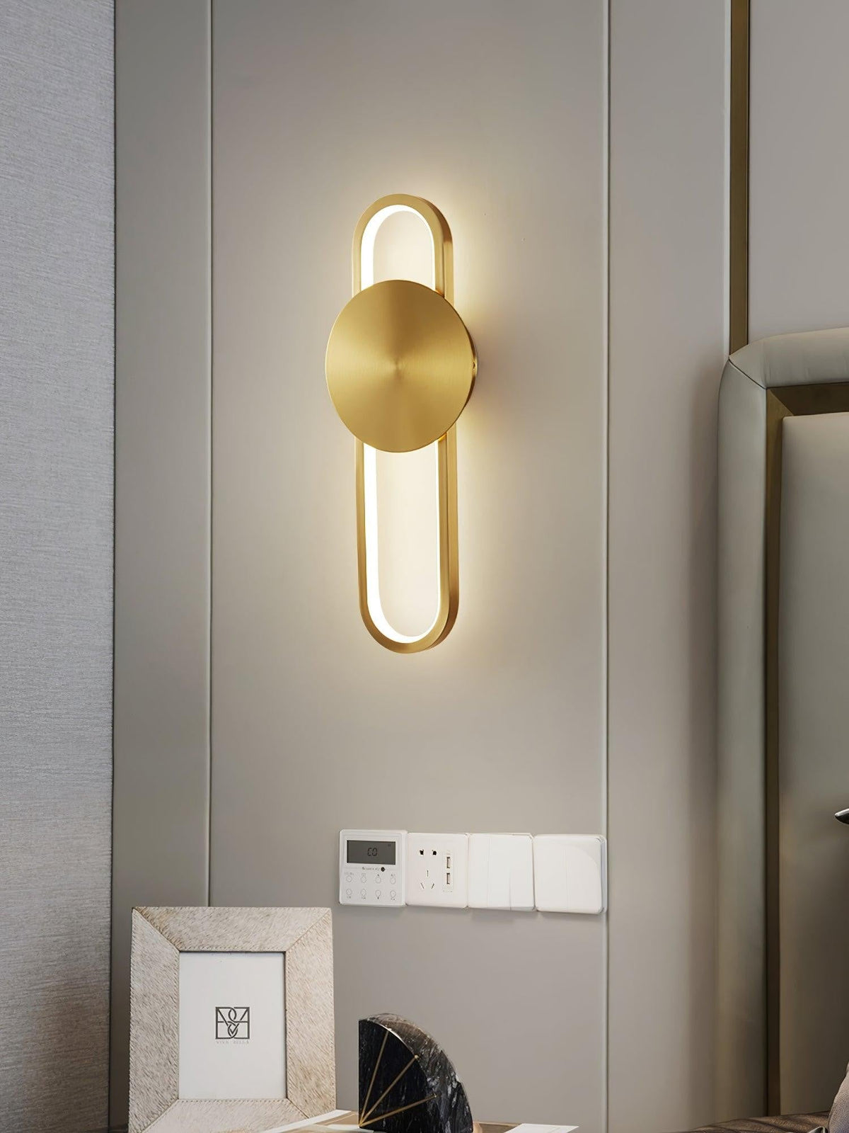 Ellara Brass Arc Wall Light