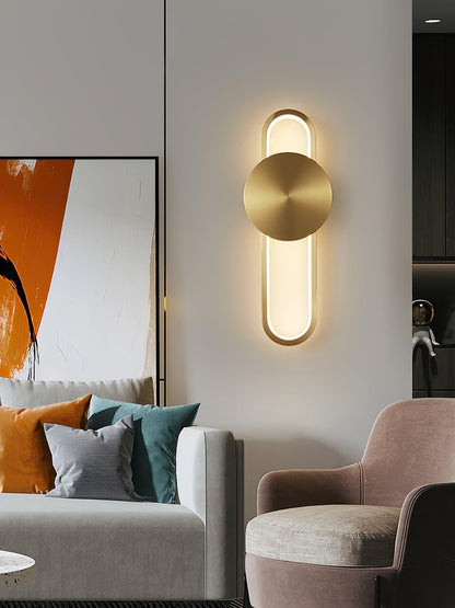Ellara Brass Arc Wall Light