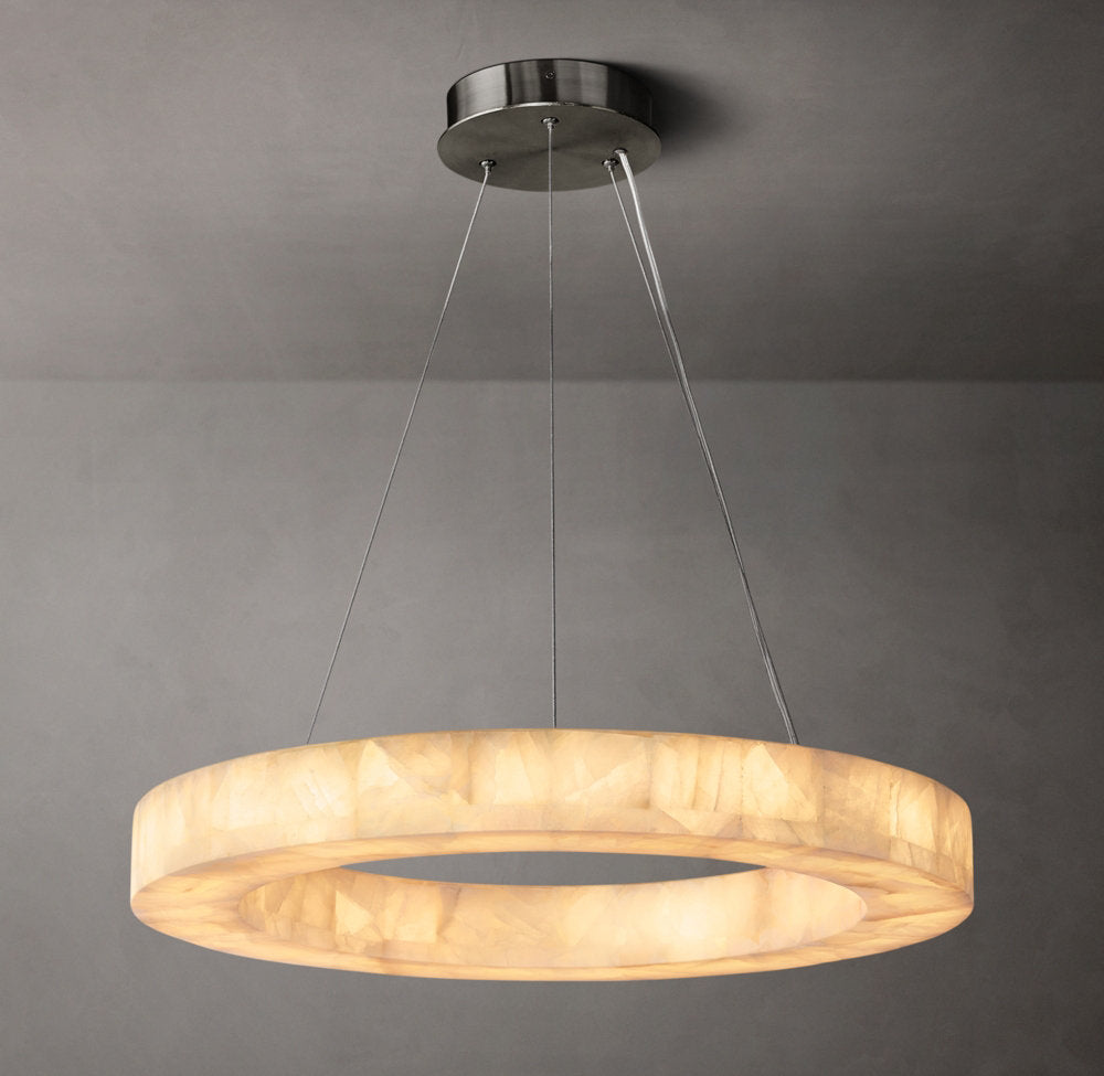 Ember Calcite LED Ring Chandelier