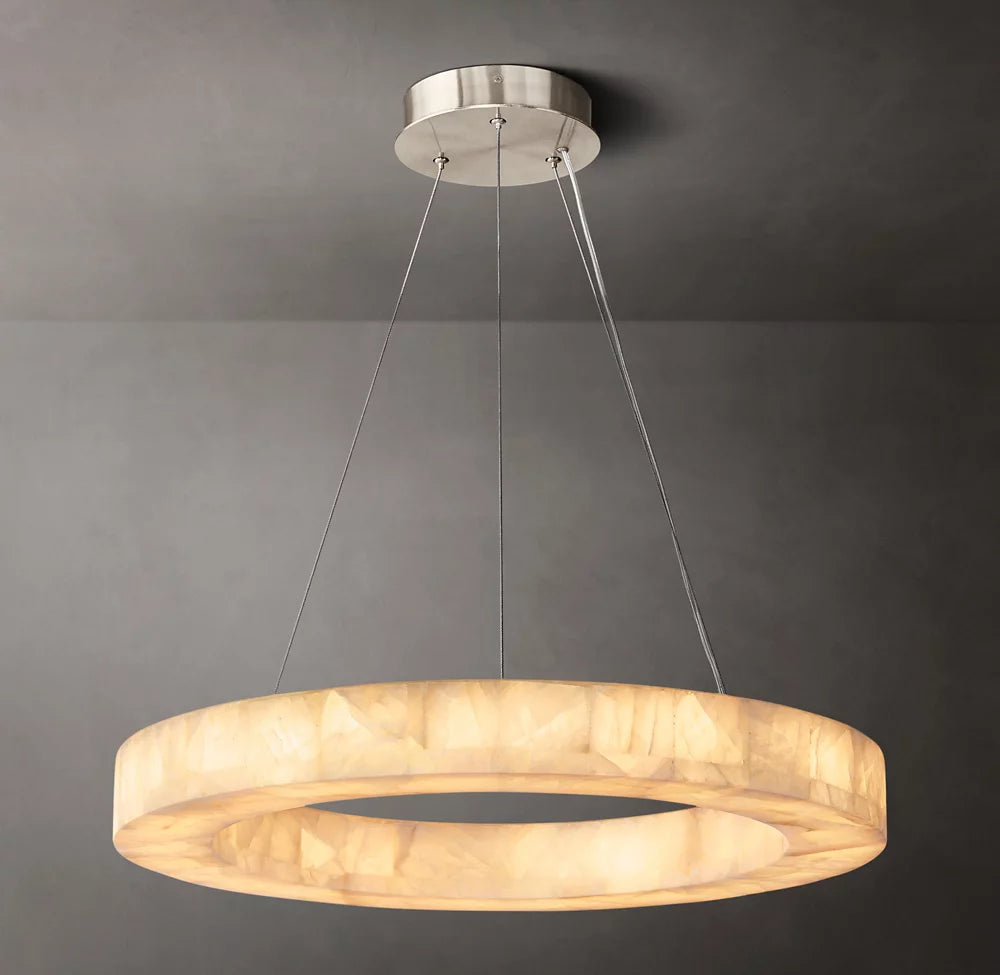 Ember Calcite LED Ring Chandelier