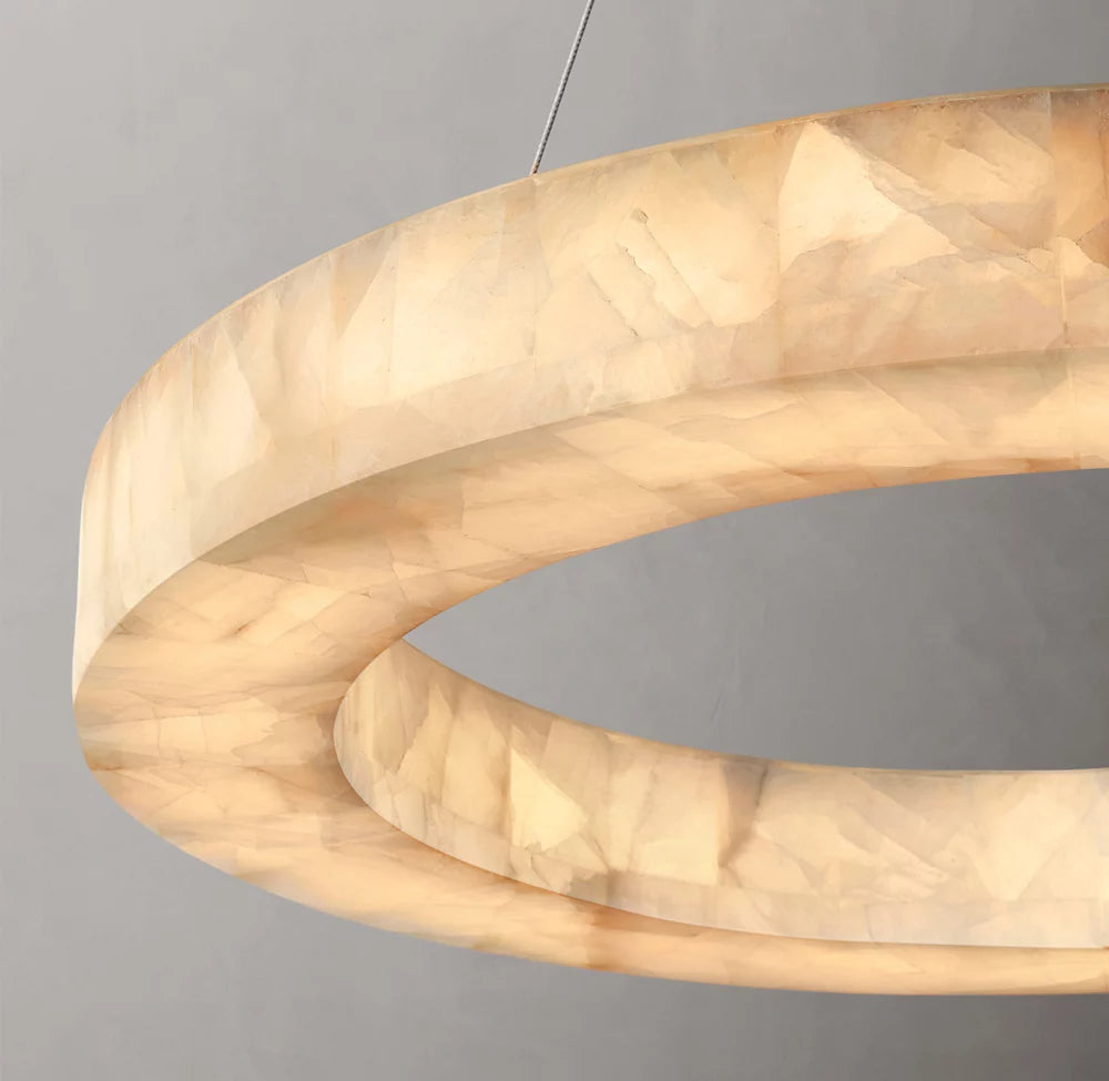Ember Calcite LED Ring Chandelier