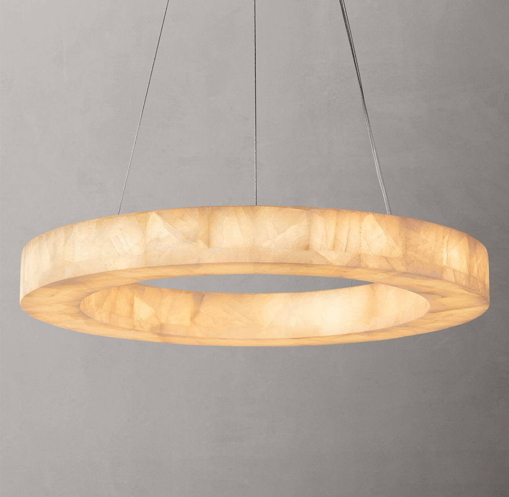 Ember Calcite LED Ring Chandelier