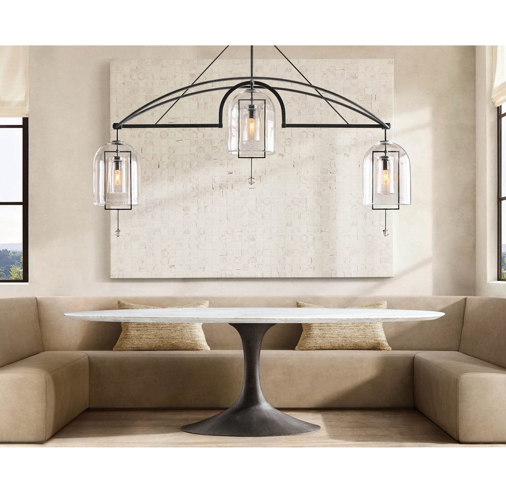 Equinox Artisan Glass Linear Chandelier