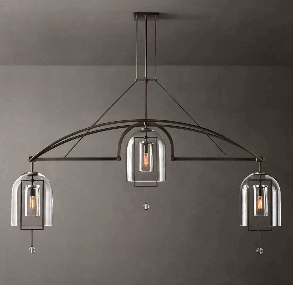 Equinox Artisan Glass Linear Chandelier