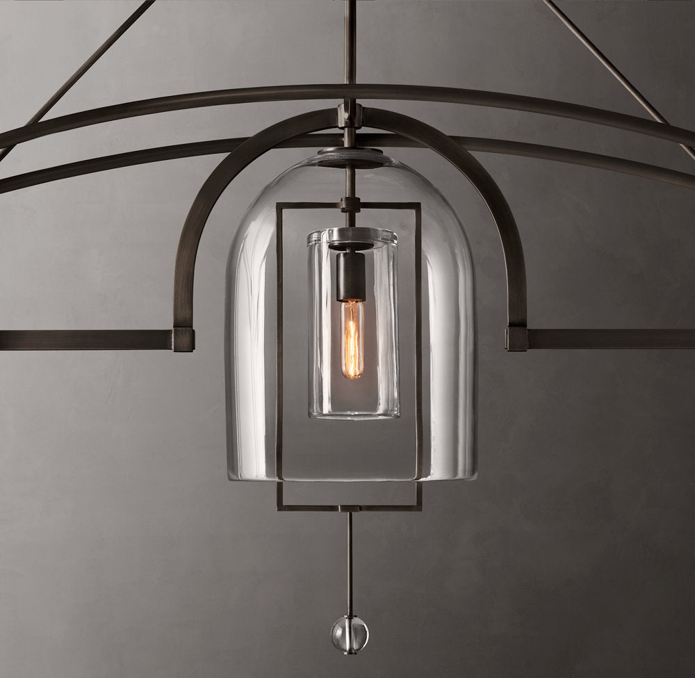 Equinox Artisan Glass Linear Chandelier