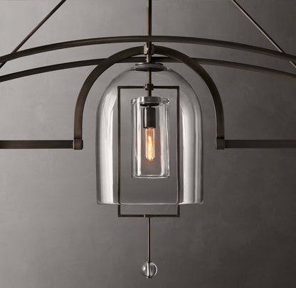 Equinox Artisan Glass Linear Chandelier