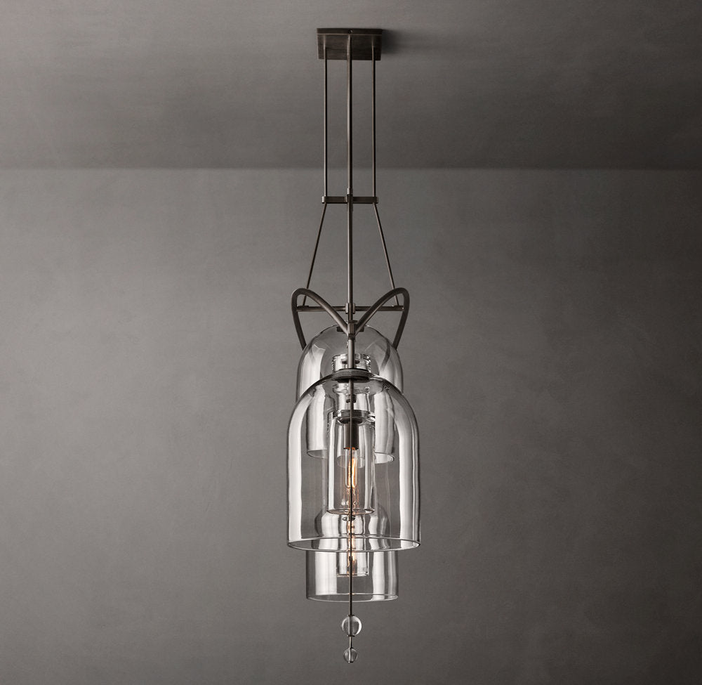 Equinox Artisan Glass Linear Chandelier