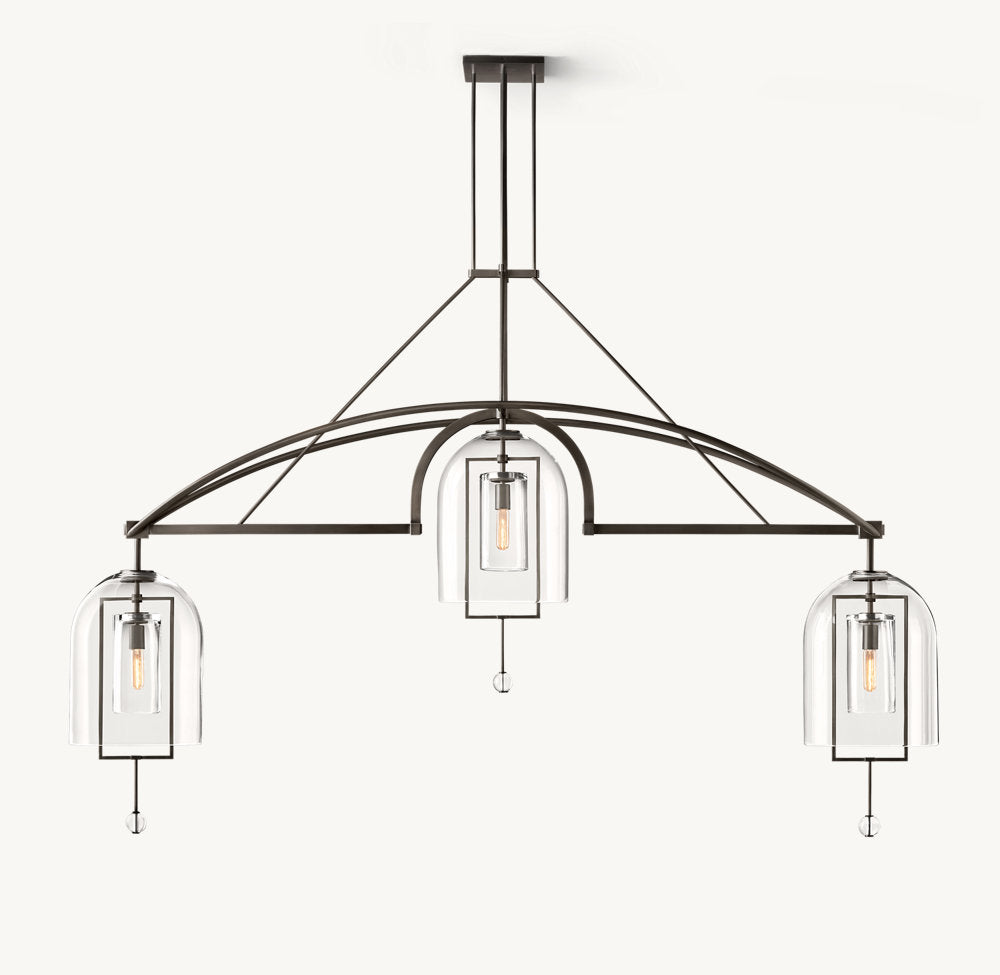 Equinox Artisan Glass Linear Chandelier