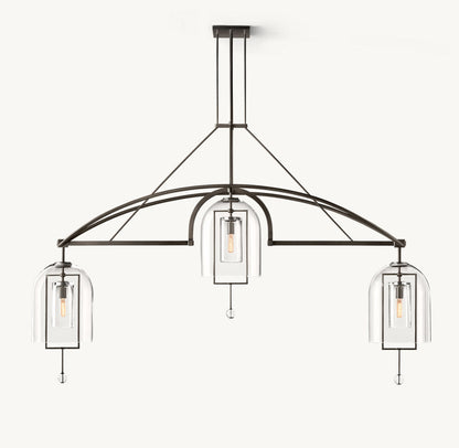 Equinox Artisan Glass Linear Chandelier