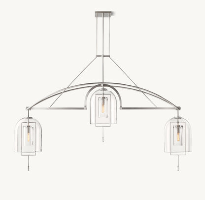 Equinox Artisan Glass Linear Chandelier