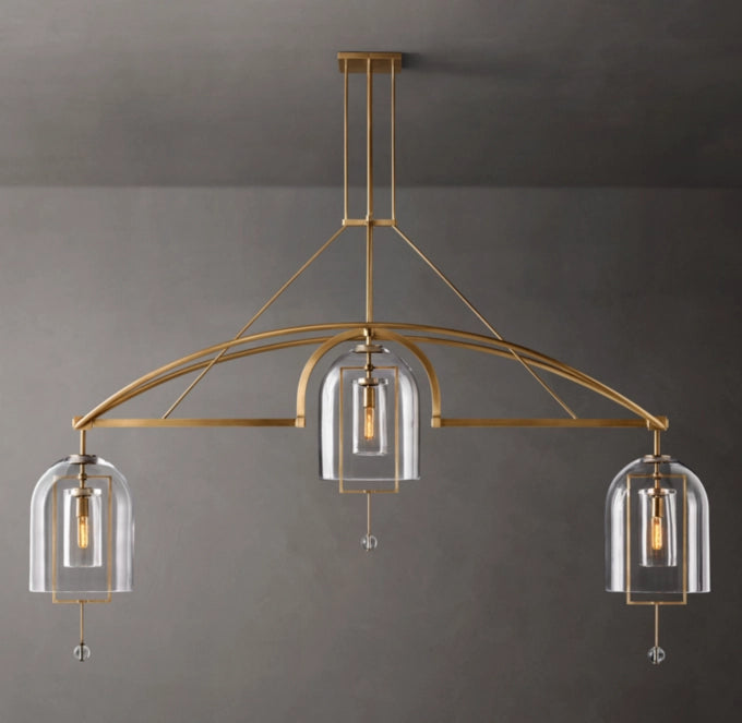 Equinox Artisan Glass Linear Chandelier