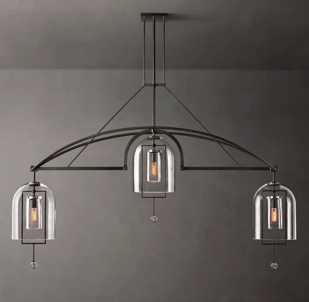 Equinox Artisan Glass Linear Chandelier