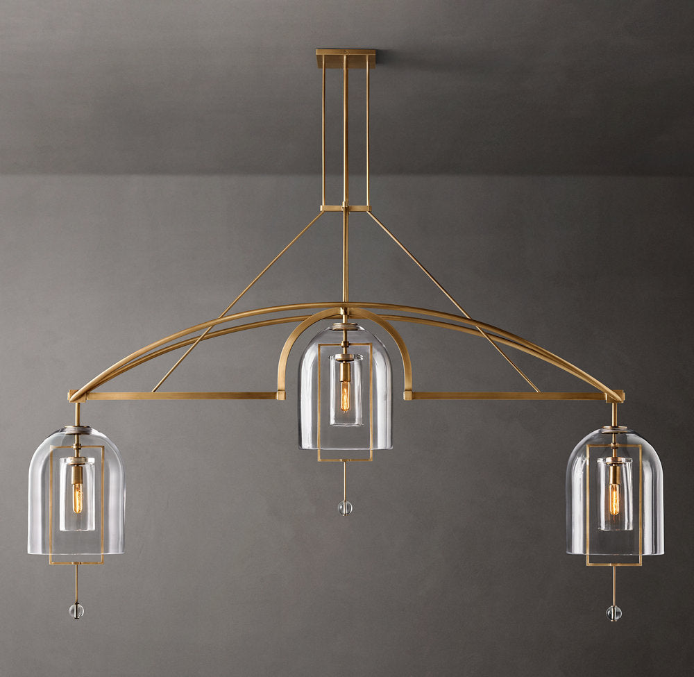 Equinox Artisan Glass Linear Chandelier