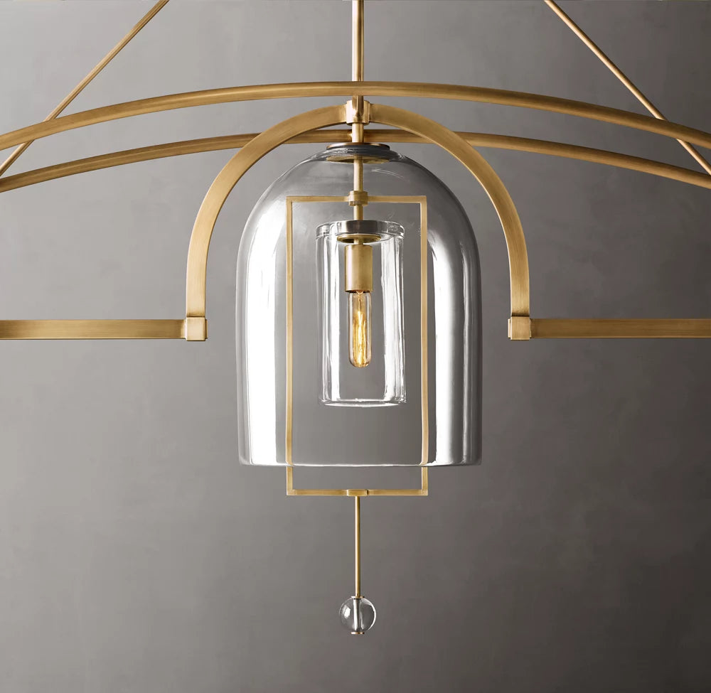 Equinox Artisan Glass Linear Chandelier