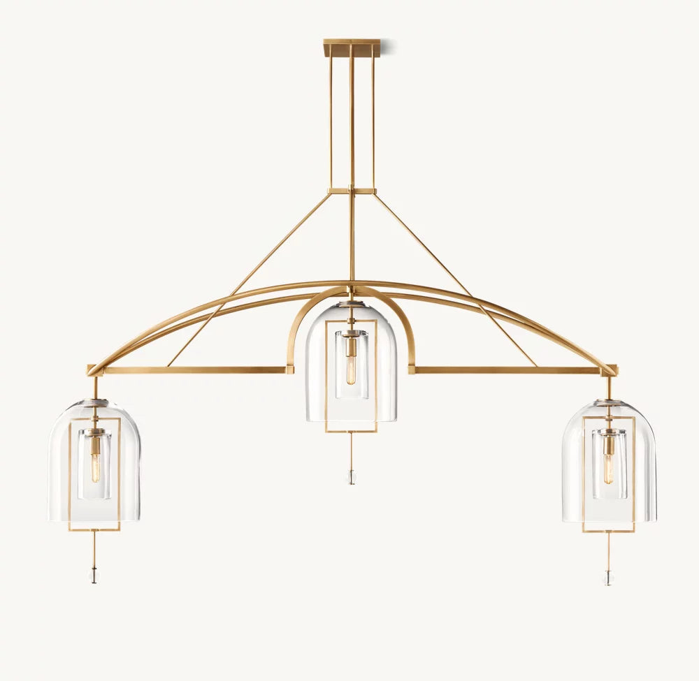 Equinox Artisan Glass Linear Chandelier