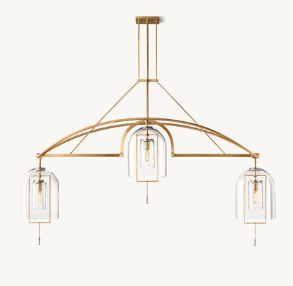 Equinox Artisan Glass Linear Chandelier