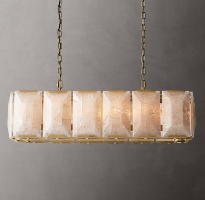 Faceted Calcite Prism Chandelier