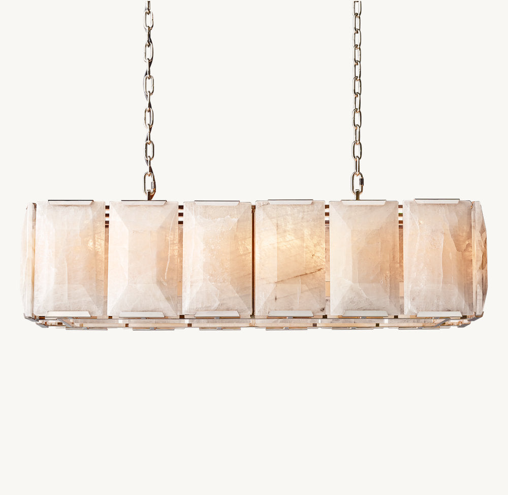 Faceted Calcite Prism Chandelier