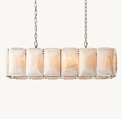 Faceted Calcite Prism Chandelier