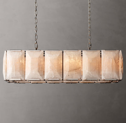 Faceted Calcite Prism Chandelier