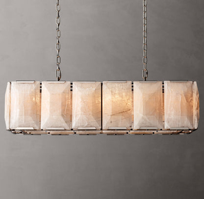 Faceted Calcite Prism Chandelier