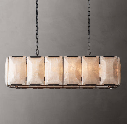 Faceted Calcite Prism Chandelier