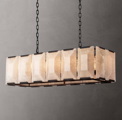 Faceted Calcite Prism Chandelier