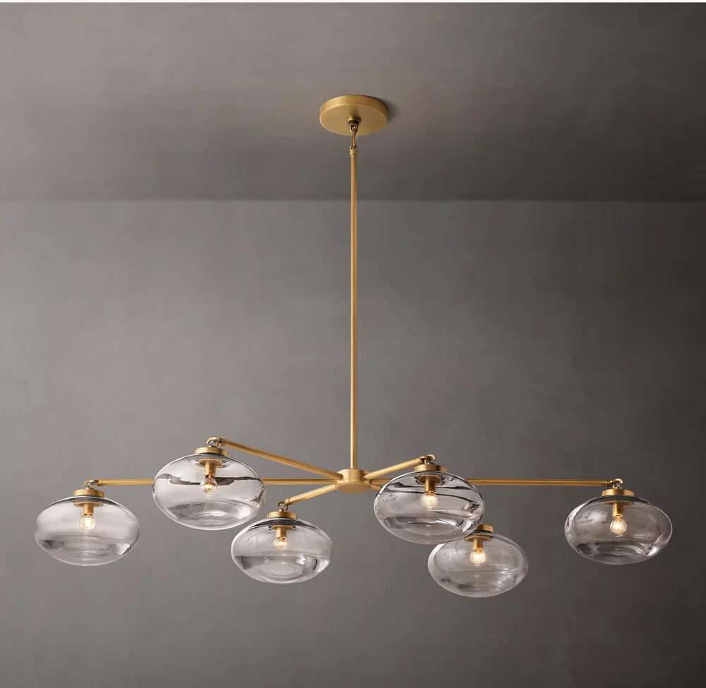 Floating Clear Globe Island Chandelier