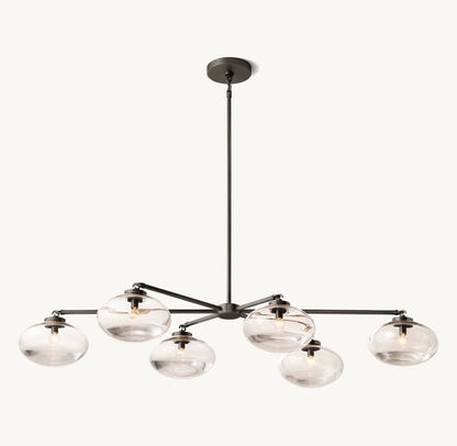Floating Clear Globe Island Chandelier