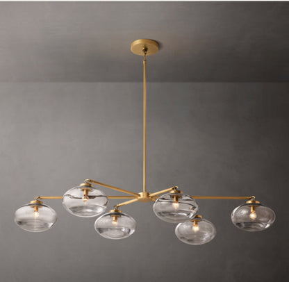 Floating Clear Globe Island Chandelier