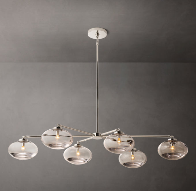 Floating Clear Globe Island Chandelier