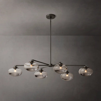 Floating Clear Globe Island Chandelier