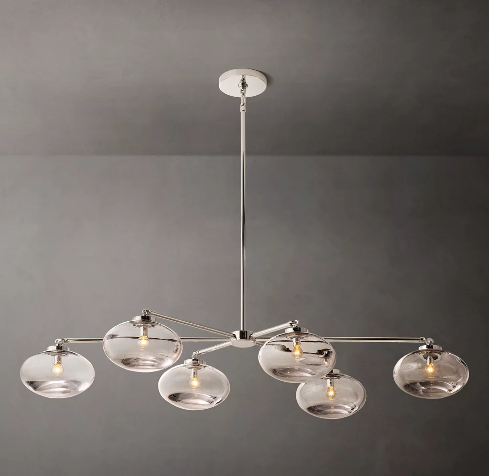 Floating Clear Globe Island Chandelier