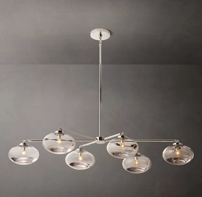 Floating Clear Globe Island Chandelier