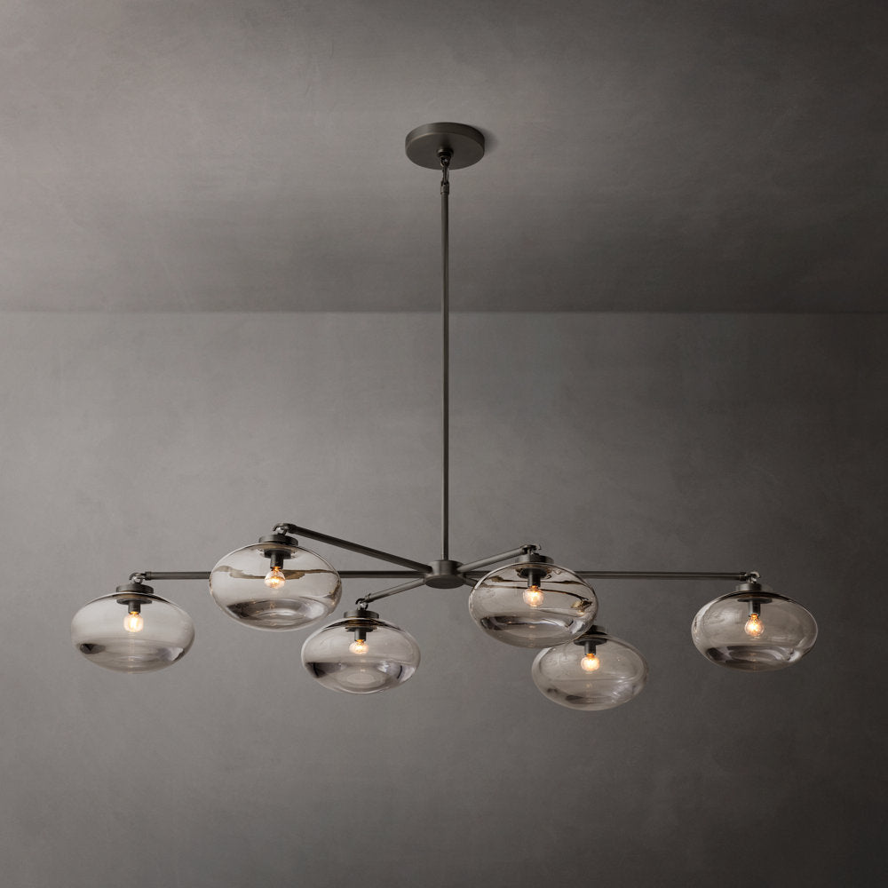 Floating Clear Globe Island Chandelier
