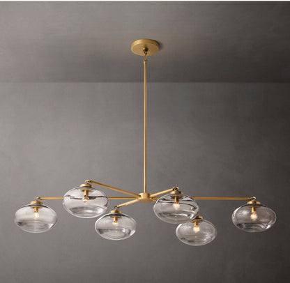 Floating Clear Globe Island Chandelier